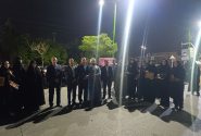 تجلیل از معلمان در اجتماع شبانه وطن‌دوستی مردم رومشکان