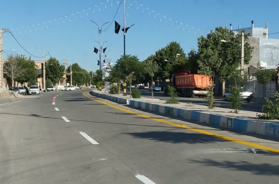اجرای ۱۸ کیلومتر خط‌کشی معابر اصلی شهر سوری
