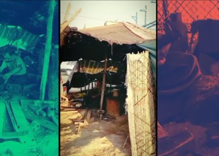 «سیاه‌چادر» کارگاه یک آهنگر در شهرستان رومشکان